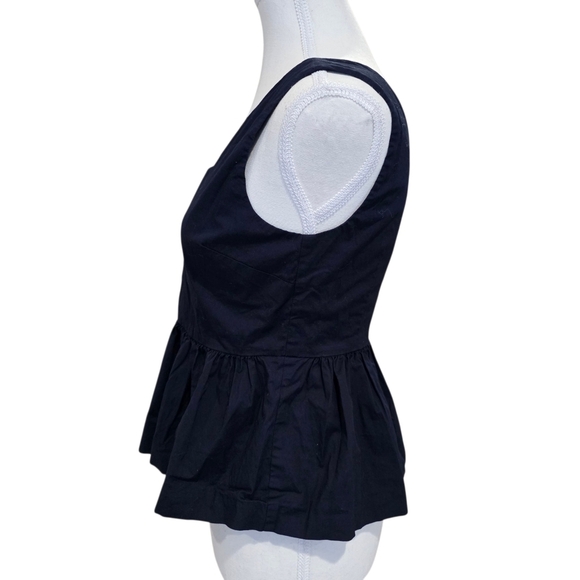 J Crew Always Blue Peplum Tank Top Size 0P - Picture 4 of 8